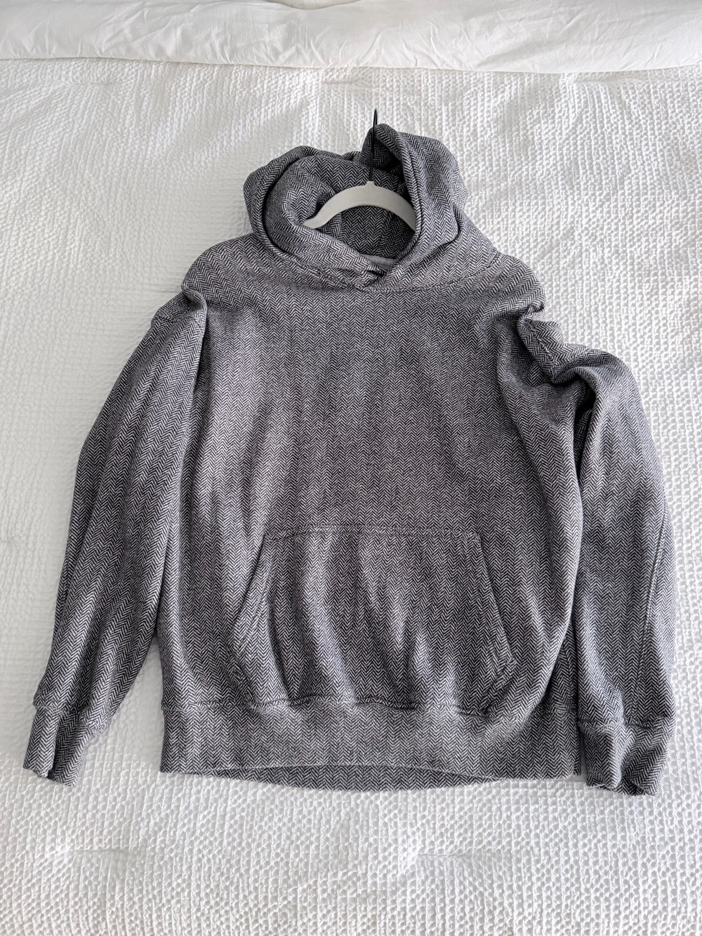 Abercrombie & Fitch Gray Herringbone Crewneck Hoodie